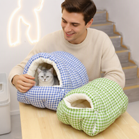 Lit pour chien et chat en coton PP, best-seller, chaud, doublé de polaire, amovible, lavable, protecteur, doux, pour une utilisation en intérieur