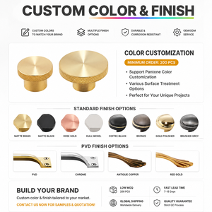 Koppalive Aged Bronze Knurled Textured Small Cabinet <strong>Door</strong> <strong>Knob</strong> Brushed Solid Brass Furniture Cupboard Drawer <strong>Knobs</strong> - Product Image 3