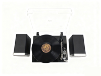Lecteur de disques vinyles professionnel Hi-Fi à entraînement par courroie sans fil avec entrée sans fil et haut-parleurs stéréo externes de 50 W