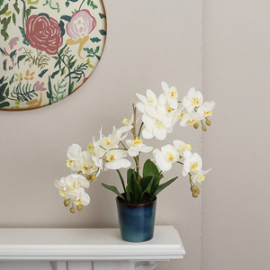 ดอกกล้วยไม้ประดิษฐ์จาก Phalaenopsis ขนาด34ซม. ทำจาก PU สำหรับวันคริสต์มาสวันวาเลนไทน์การจัดโต๊ะในร้านอาหาร - Product Image 4