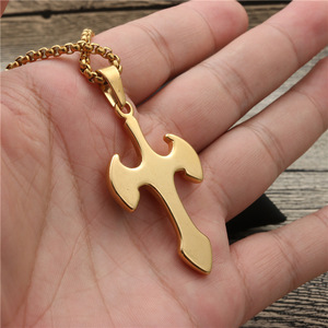 <b>Cross</b> Pendant Necklace Zinc Alloy Unisex Fashion Jewelry Gift - Product Image 4