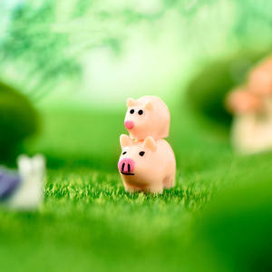 Mousse Micro Paysage Ornements <span class=keywords><strong>Cochon</strong></span> Mère Piggy Poupée Résine DIY En Gros pour Noël Nouvel An Décorations Modèle Animal - Product Image 4