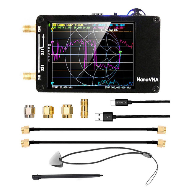 2.8\" LCD 1.5GHz NanoVNA-H High Speed HF VHF UHF UV Vector Network Analyzer Antenna Analyzer NanoVNA SD Card Antenna Analyzer