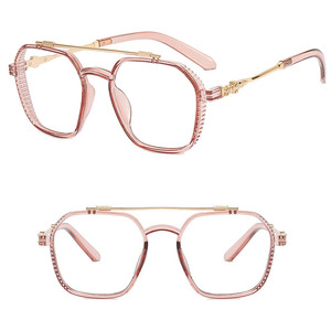 DL kính Đôi Chùm kính khung nam retro phẳng quang học - Product Image 3