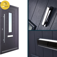 CBMMart USA Nouveau Design Villa Cadre Noir Double Balançoire Entrée Principale Résistant au Feu Portes en Fer Forgé projet
