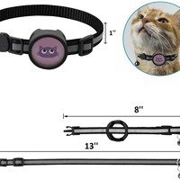 Collier pour chat en nylon réfléchissant avec clochette et support AirTag, idéal pour les promenades en extérieur et le suivi anti-perte – Meilleure vente