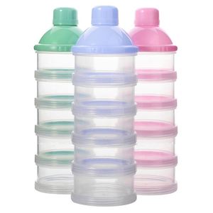 Travel Baby Formula Dispenser 4/5 Layers <b>Stackable</b> <b>Storage</b> <b>Containers</b> for Milk Powder Kids Snacks Other Essentials Convenient - Product Image 1