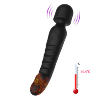 Jouet sexuel pour adultes, vibrateur en silicone imperméable rechargeable par USB avec 7 fréquences et fonction de chauffage, sans latex, pour femmes