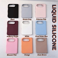 Coque de protection magnétique en silicone liquide pour iPhone Duo avec charnière, toucher doux et double support central