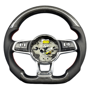 Volante Personalizado Compatible con Volkswagen <span class=keywords><strong>GOLF</strong></span> 7 <span class=keywords><strong>GOLF</strong></span> GTI GTD GTE POLO TRoc Arteon Passat Tiguan, Volante de Fibra de Carbono con LED - Product Image 4