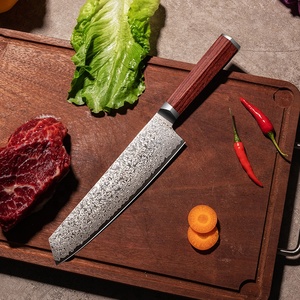 Productos más vendidos, cuchillo de cocina de EE. UU., mango de madera, acero de Damasco, Kukri con caja - Product Image 6
