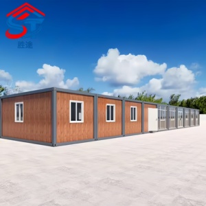 Appartement conteneur à deux étages 20 pieds, <span class=keywords><strong>maison</strong></span> préfabriquée pliable, dortoir à louer, en acier isolé, personnalisable en vrac OEM ODM - Product Image 2