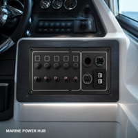 Panneau de commutation 5 voies 12V/24V avec fusibles, USB 30W PD3.0 QC3.0, voltmètre, prise CC et connecteur Anderson DAMAVO pour bateau, camping-car, camion