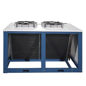 High Quality Customizable V Type Air Cooled Refrigeration Condenser Copper Tube Oil Heat Exchanger For Cold Room