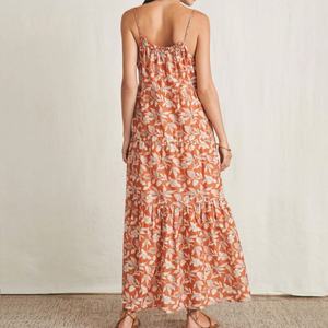 Vestido Casual Holgado y Transpirable con Tirantes y Cordón Ajustable, Estilo Playero, Diseño de Fábrica, Vestido Personalizado con Estampado de Rayón - Product Image 3