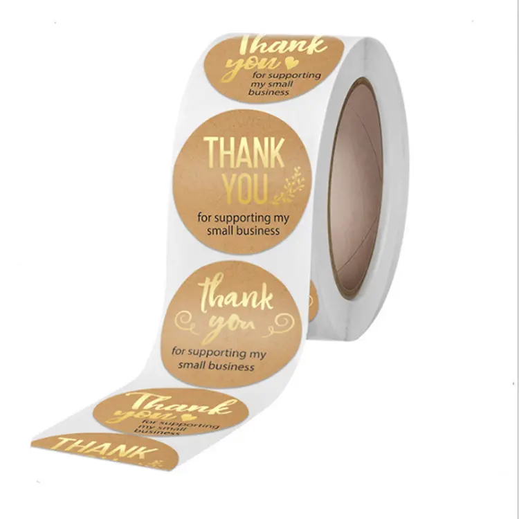 Factory Price Logo Printing Personalized Thank You Labels Stamp Stickers for Your Small Business Shopping Orders