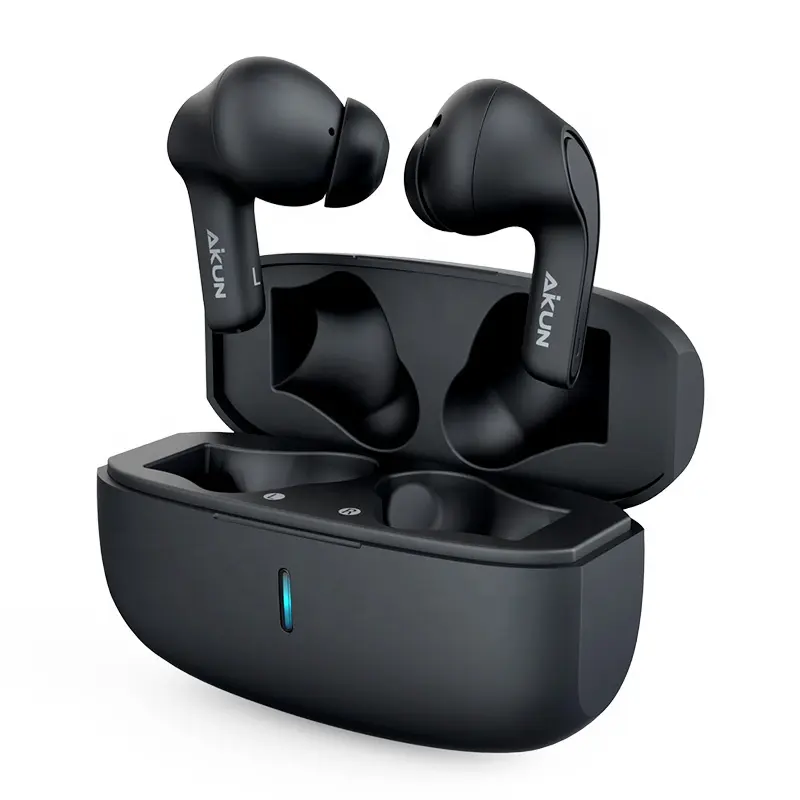 AIKUN BT-auriculares V71,BT5.0 con estuche de batería, estéreo auténtico, Base profunda, tiempo de reproducción de 12H, Control táctil, micrófono incorporado