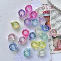 Perles de l'alphabet avec grand trou, fournitures de bracelet à breloques pour bricolage, breloques de sangle de téléphone personnalisées, matériel de fabrication de cadeaux