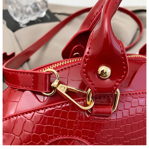 Sac pour femme en PU haut de gamme, couleur unie, effet <span class=keywords><strong>crocodile</strong></span>, personnalisé - Product Image 4