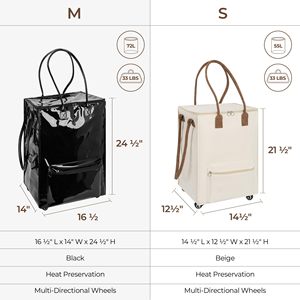 Carrito de Compras Plegable de Gran Capacidad con 4 Ruedas, Carrito de Compras de Plástico Plegable, Carritos de Mano Ajustables - Product Image 4