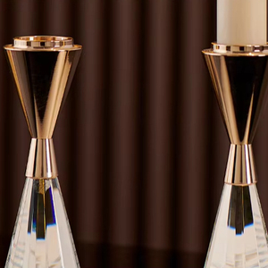 Crystal <strong>Candle</strong> <strong>Holder</strong> Study Room Living Room Office Desktop Decoration <strong>Metal</strong> Aromatherapy <strong>Candle</strong> Stand - Product Image 3