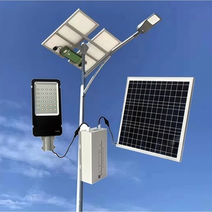 Lampadaires solaires séparés pour projets avec panneau solaire, éclairage de croisements et de voies principales, lampadaires solaires LED 60W 80W 100W 120W - Product Image 1