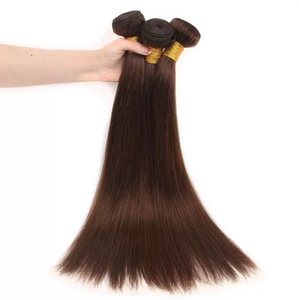 Grade 12A Super Double Drawn Droite Couleur Marron 4 # Paquets de Cheveux Tissage, Extensions de Cheveux Humains Meilleure Qualité Cheveux Bruts Vietnamiens - Product Image 3