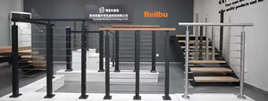Reilbu J Garde-corps de balcon extérieur en acier inoxydable et aluminium à faible entretien, poteaux d'escalier, garde-corps à câbles - Product Image 6