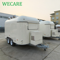 Remorques de bar mobiles WECARE entièrement équipées, foodtruck pour desserts, hot-dogs, glaces, café, snacks, remorque de foodtruck avec cuisine complète