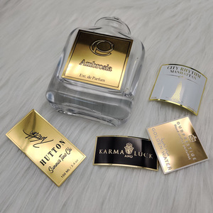 Parfum de style vintage avec logo personnalisé en relief en métal doré étiquette privée étiquettes métalliques 3d - Product Image 4