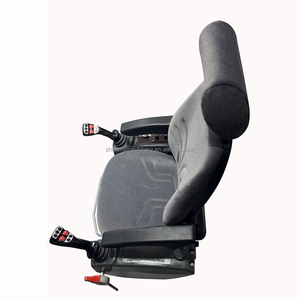 Siège de conducteur à suspension pneumatique OEM pour <span class=keywords><strong>excavatrice</strong></span> avec accoudoir, appui-tête et ceinture de sécurité, pièces de cabine pour engins de construction - Product Image 5
