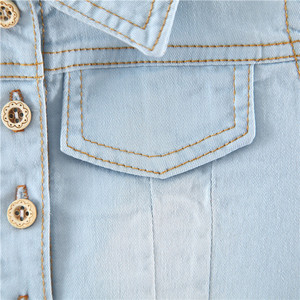 Online Shopping Baby Girl Birthday Summer Children Casual United Nations Denim Vest Dress for Girls - Product Image 3