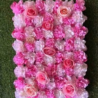 Mur de fleurs artificielles douces, roses et pivoines en soie, toile de fond pour photomaton, décoration de mariage, panneau décoratif pour événements à domicile, fausses fleurs