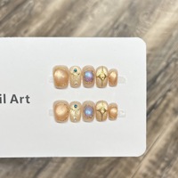 Faux ongles press-on œil de chat amande faits à la main en gros, style œil de chat qualité salon, marque privée en vrac