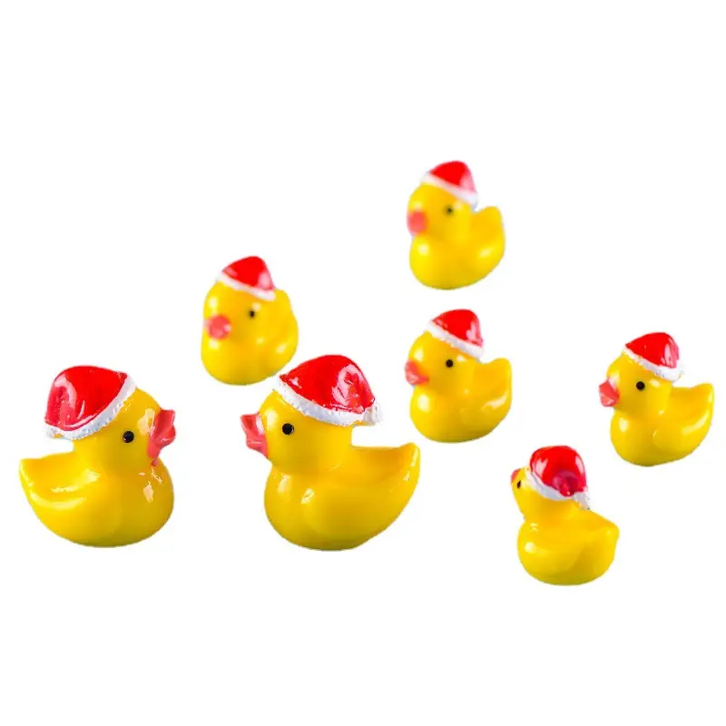 Christmas gift yellow duck micro landscape mini resin crafts ornaments DIY cake accessories garden household decorative trinkets