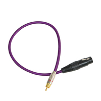 Câble de microphone blindé en PVC mono 6,35 mm mâle vers XLR 3 broches avec connecteur femelle 6,35 mm