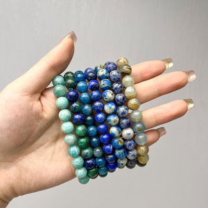 Độc Đáo 8Mm Pha Lê Dây Vòng Đeo Tay Bohemia Cát Bãi Biển Pha Lê Đá Quý Hạt Vòng Đeo Tay - Product Image 6