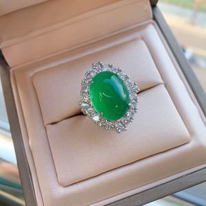 Set di Gioielli con Pietre Preziose per Anniversario, <span class=keywords><strong>Orecchini</strong></span>, <span class=keywords><strong>Anello</strong></span> e Ciondolo con Smeraldo Naturale - Product Image 3