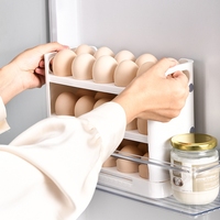 Porte latérale du réfrigérateur Organisateur d'oeufs Plateau à oeufs réversible Étagère de rangement pour réfrigérateur à domicile Écologique