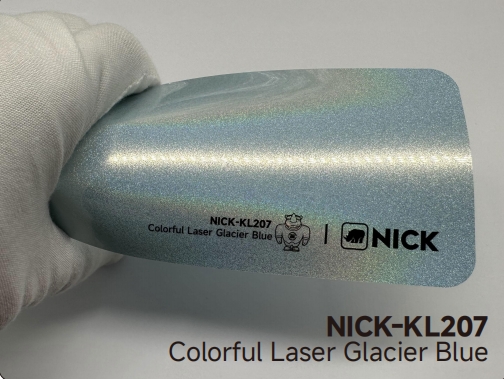 Bleu glacier laser coloré