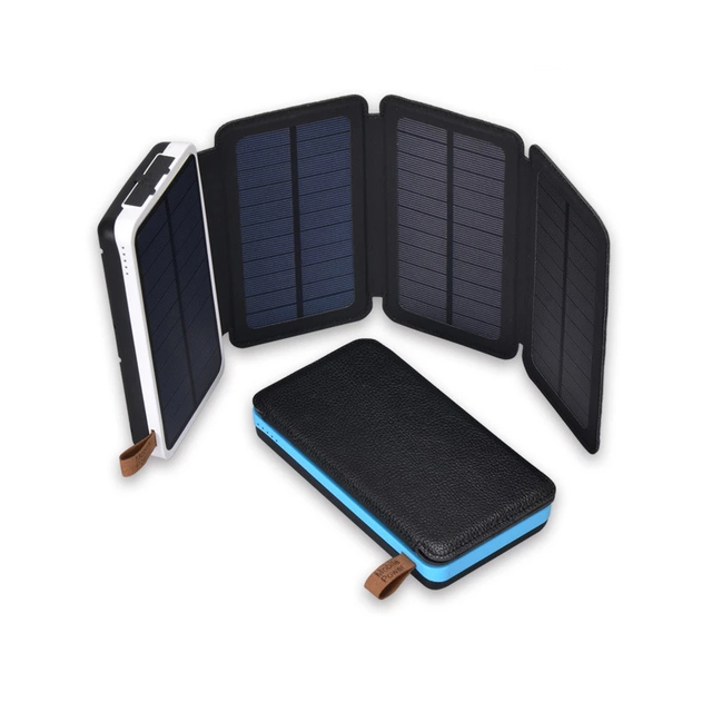 Charger Travel Powerbank LED 20000 MAH Solar Power Bank Portable 20000mAh Water Proof Solar Power Bank for Mobile Phone