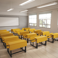 Meubles de classe intelligents, bureau et chaise en bois pour deux personnes, table et chaises d'étude à assembler pour les enfants de 8 à 10 ans, sur mesure