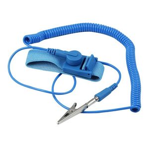 Antistatic Wrist Strap With <b>Coiled</b> <b>Cable</b> And Alligator Clip For Electronics Repair - Product Image 1