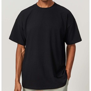 Camisetas Yiyi de Corte Holgado con Cuello Redondo, Mezcla de Algodón, Deportivas y Casuales <span class=keywords><strong>para</strong></span> Hombre, Transpirables, Suaves al Contacto con la Piel, que Absorben el Sudor - Product Image 4