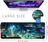 Rgb Alas Mouse Besar Gamer Led Komputer Keyboard Mat
