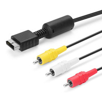 Câble RCA vers Playstation, cordon de 8 pieds, AV, pour Playstation, PSX, PS2, PS3