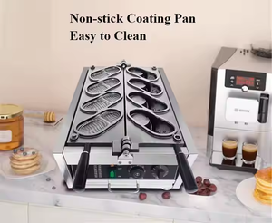 Nueva Máquina Comercial para Hacer Waffles Eléctrica de Acero Inoxidable con Forma de Zapato, 4 Piezas, con 1 Año de Garantía, 19 kg, Portátil y Fácil de Usar - Product Image 5