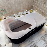 Baignoire spa gonflable avec pompe à air électrique bain d'eau chaude froide thérapie pvc baignoire portable