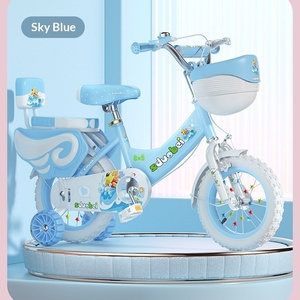 Nieuwe opvouwbare kinderfiets (2-12 jaar) met reflecterende elementen, zijwieltjes, carbonstalen frame, 12-18 inch wielen en veiligheidsbeugels - Product Image 4