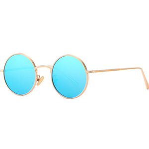 Gafas de sol Punk para hombre, montura redonda, protección UV400, lentes de PC de aleación de aluminio y magnesio, gafas de sol de clase 2 XH7048 - Product Image 4